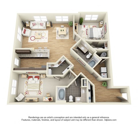 a floor plan of a house with a bedroom and a living room